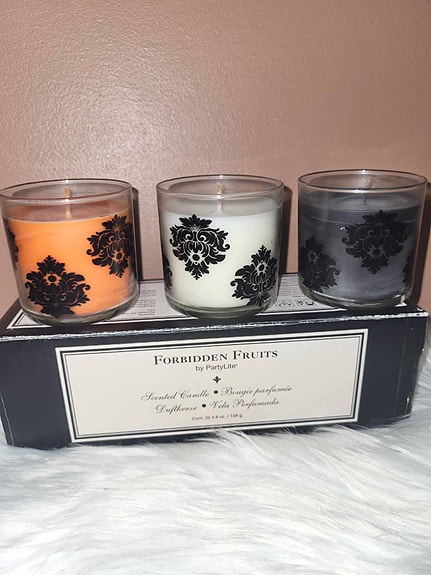 Partylite Forbidden Fruits kynttiläpurkki trio