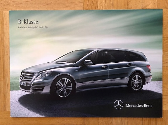 Hinnasto ja lisävarusteet Mercedes W251 R-sarja 2011 - esite