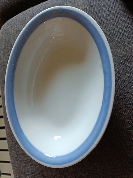 Arabia sinivalko tarjoilukulho 22,5 cm