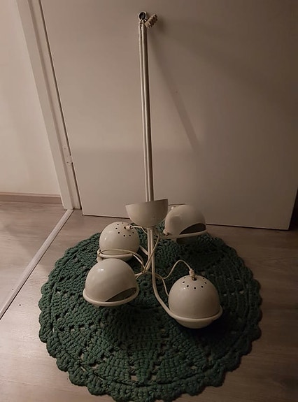 Aris Polaris Design Riippuvalaisin 4 Lamppua Valkoinen Metalli