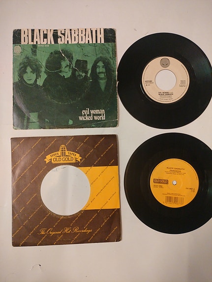 Black Sabbath x2 Paranoid/Iron Man/Evil Woman 7"