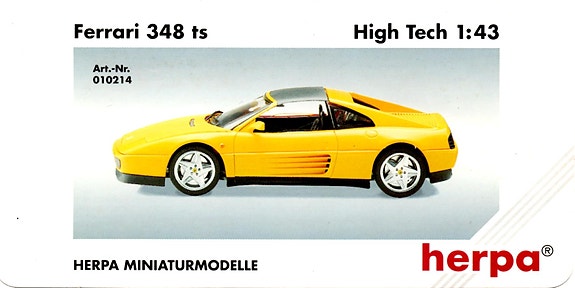 Herpa Ferrari 348 ts -pienoismalli