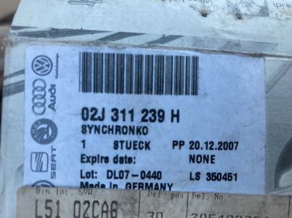 VW Transporter T5 02Z Vaihteisto Synkronirenkaat 03-10