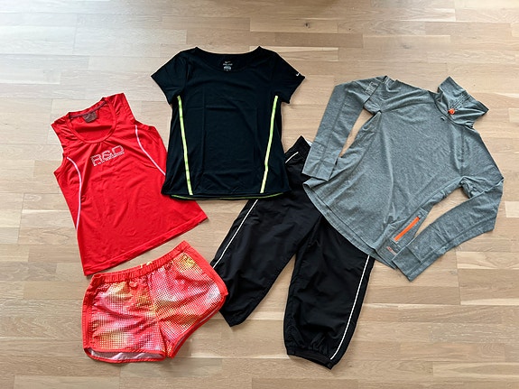 Treenivaatteet Peak Performance, Adidas, Nike, Puma koko XS- S
