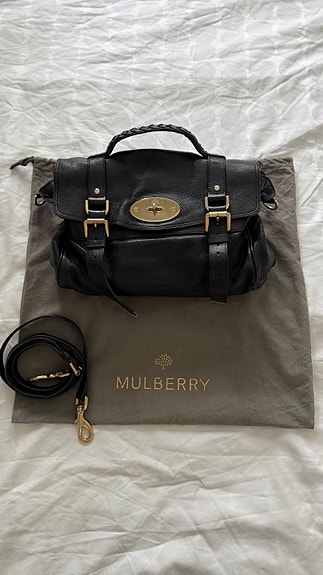Mulberry Alexa Satchel Bag in Black