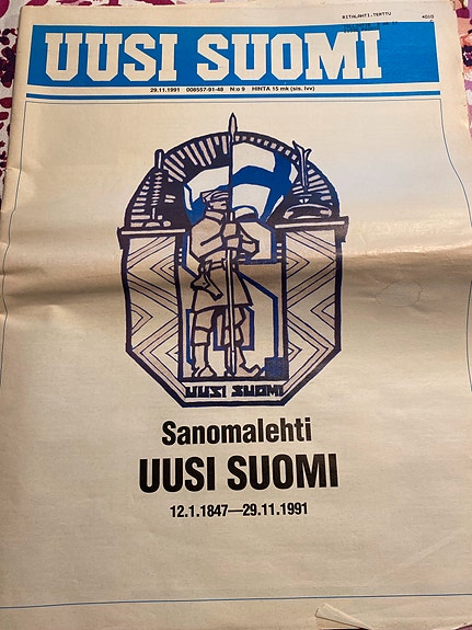 Uusi Suomi viimeinen lehti