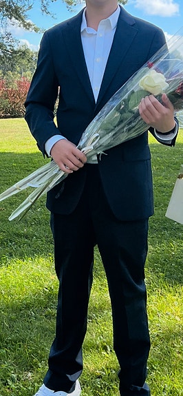 Turo red label tummansininen puku 44