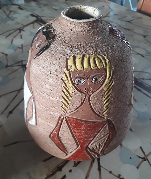 Vintage keramiikka maljakko