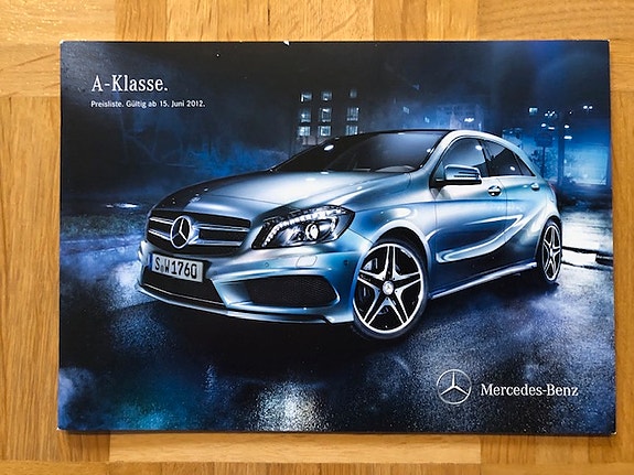 Hinnasto ja lisävarusteet Mercedes W176 A-sarja 2012 - esite
