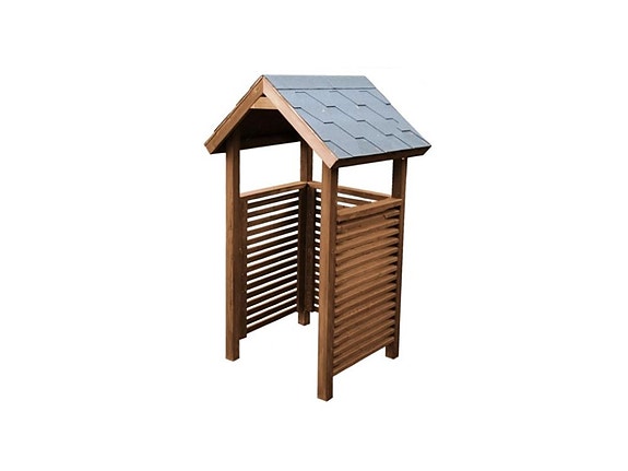 Suunnikas jätekatos 240L astialle, ruskea