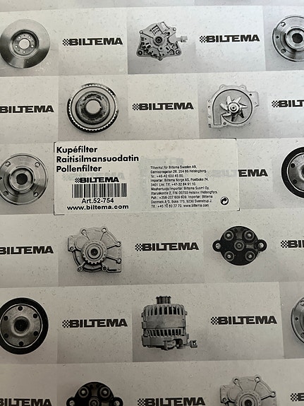 Raitisilmasuodatin 52-754 volvo v40 s40