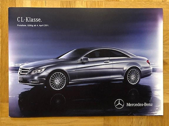 Hinnasto ja lisävarusteet Mercedes CL-sarja C216 vuodelta 2011 - esite