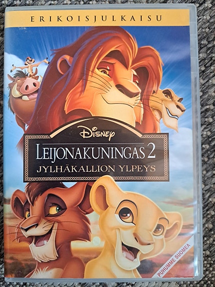 Leijonakuningas 2 jylhäkallion ylpeys dvd