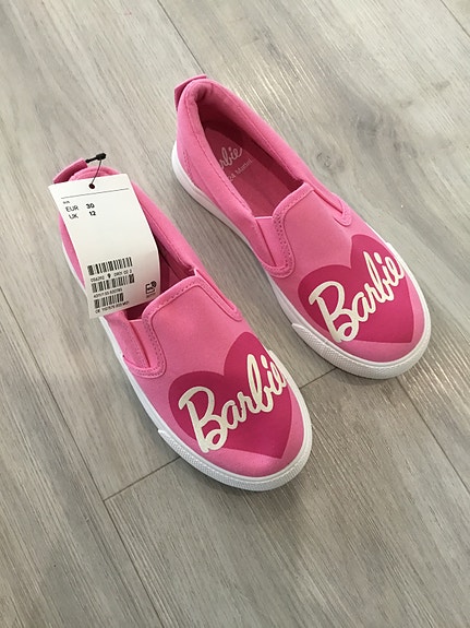 Hm vaaleanpunaiset Barbie kengät, uudet