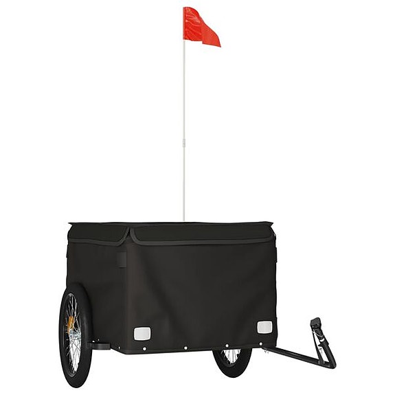 vidaXL Polkupyörän peräkärry musta 45 kg rauta(sku94094