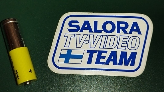 80-l. pieni Salora TV-Video Team  -tarra