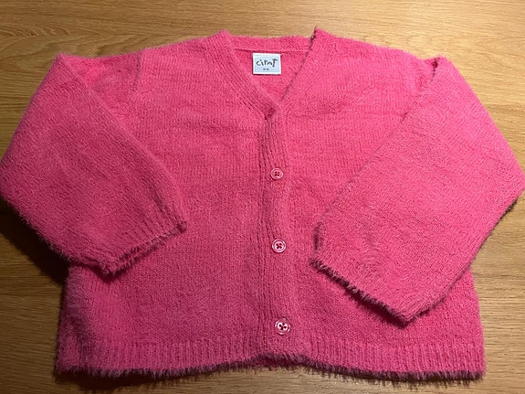 Ciraf neuletakki pörröinen pinkki koko 98