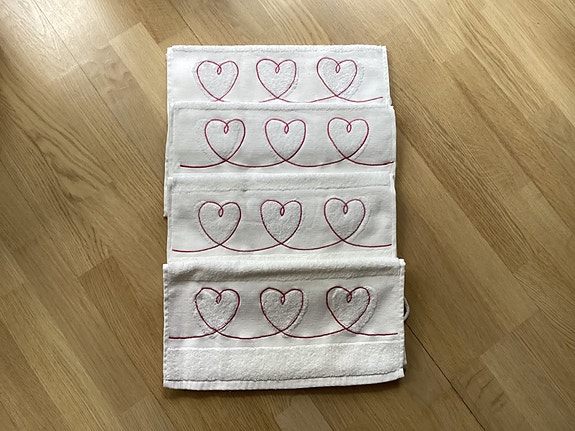 PENTIK pyyheliinat 4 kpl valkoiset