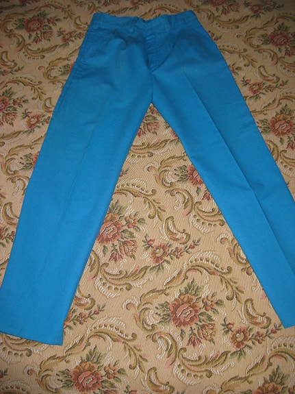 Turkoosit suorat housut 130