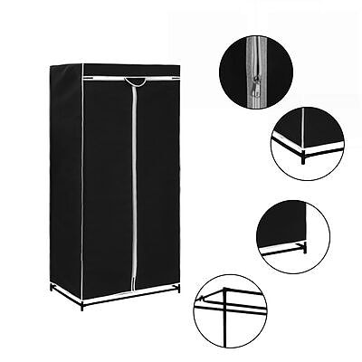 vidaXL Vaatekaappi musta 75x50x160 cm(sku282437