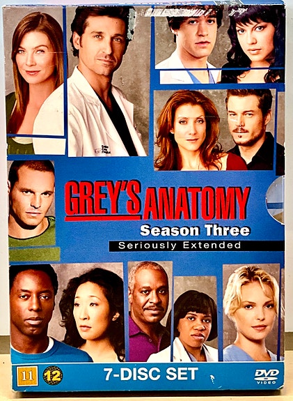 Dvd 7-Disc setti, Greys anatomy Season Three