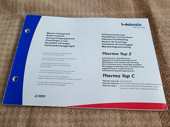 Webasto thermo top Z ja C asennus opas