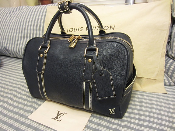 LOUIS VUITTON CARRYALL TOBAGO BLEU MARINE, aito ja kuitin kera