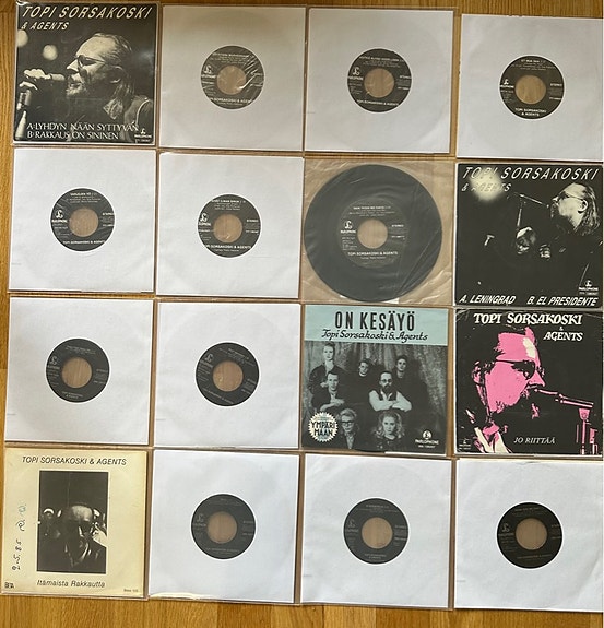 Kaikki Topi Sorsakoski & Agents -vinyylisinglet