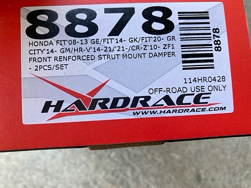Hardrace reinforced strut mount damper set