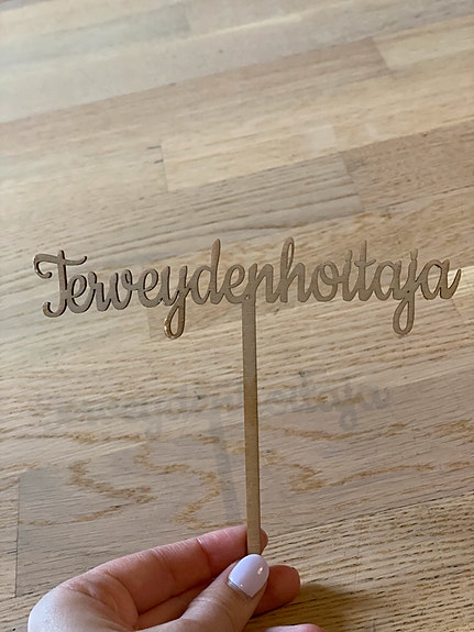 Terveydenhoitaja kyltti