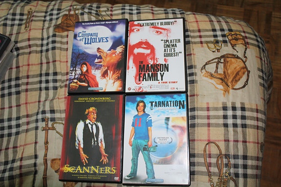The Manson family, Scanners, The company of Wolves, Tarnation-nuoriso pilalla