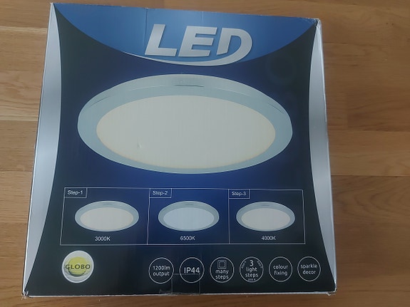 Globo LED-kattovalaisin, IP44 mattakromi (2 kpl)