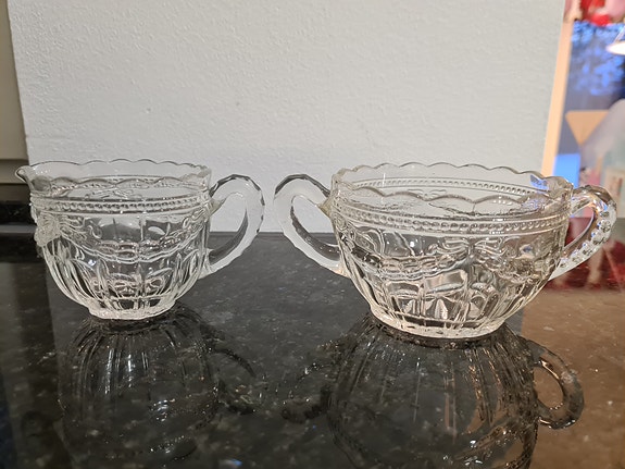 Riihimäen lasi, kirkas sokerikko ja kermakko
