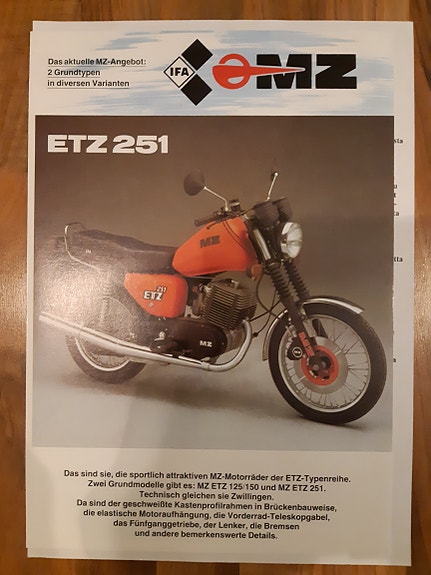 MZ IFA ETZ 251, 125/150 myyntiesite