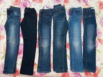 2 Blue Boys Jeans. like new of size 116