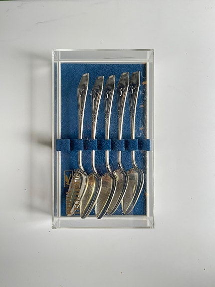 5 silver spoon set / Hopea lusikat