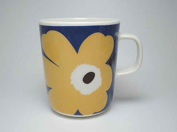 UUSI tarrallinen marimekko Oiva Unikko 50 vuotta muki 2,5 dl