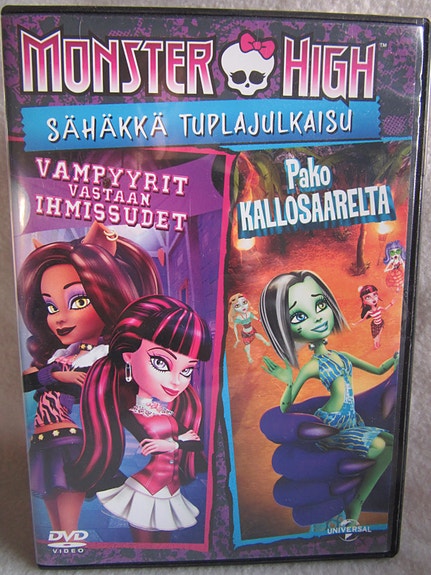 Monster High Sähäkkä tuplajulkaisu dvd