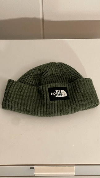 The North Face Logo Box Cuffed Beanie - koko Normaali - vihreä neulottu pipo