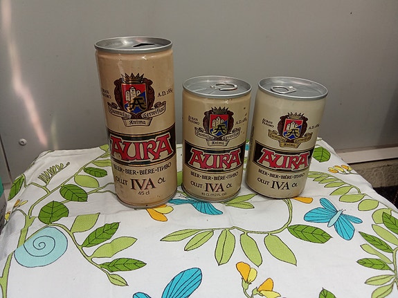 Myydään Aura olut tölkit