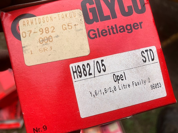 Opel 1.6-2.2 OHC 8V/Ecotec 16V Runkolaakerit