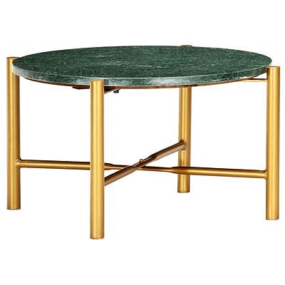 vidaXL Sohvapöytä vihreä 60x60x35 cm aito kivi marmorikuviolla(sku286450