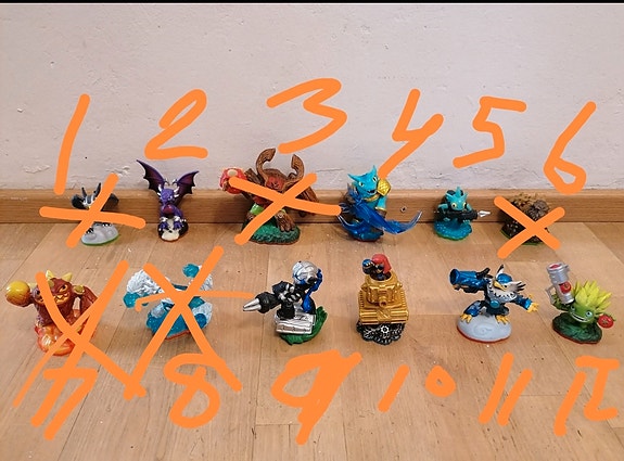 Skylanders hahmot ja kristallit