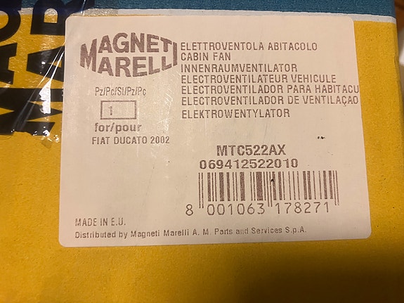 Fiat Ducato/Jumper/Boxer Puhallinmoottori Marelli 94-06