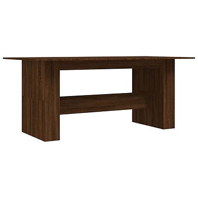 vidaXL Ruokapöytä ruskea tammi 180x90x76 cm tekninen puu(sku838194