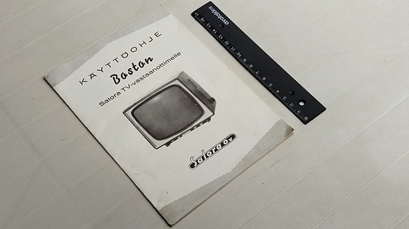 1960 Salora Boston televisio -käyttöohje, 1. Boston