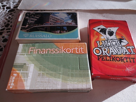 3 Pakkaa Pelikortteja, Ruissalo - Finanssi - Liitto Oravat