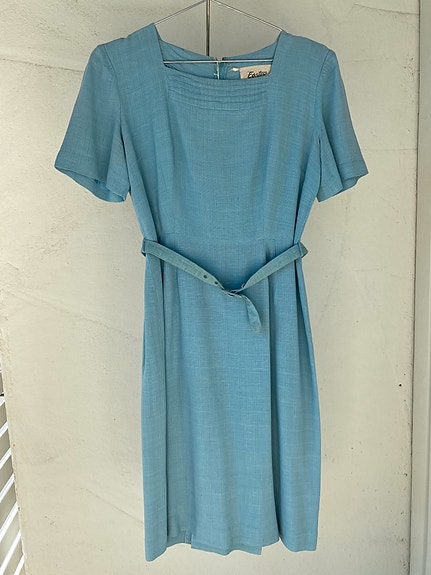 40-luvun vaaleansininen Eastex vintagemekko / 1940s powder blue vintage dress