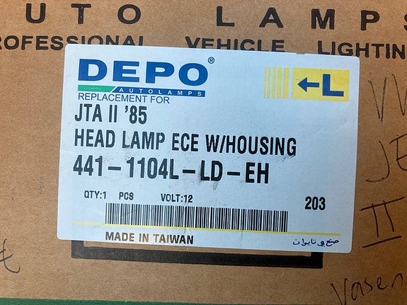 VW Jetta II Vasen Ajovaloumpio 2/84-91