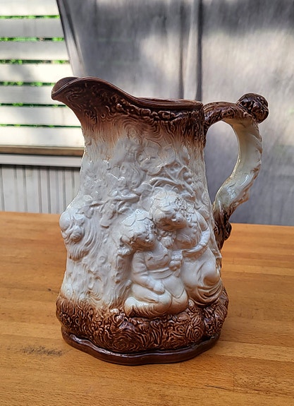 Burleigh Ironstone kannu ruskea-valkoinen